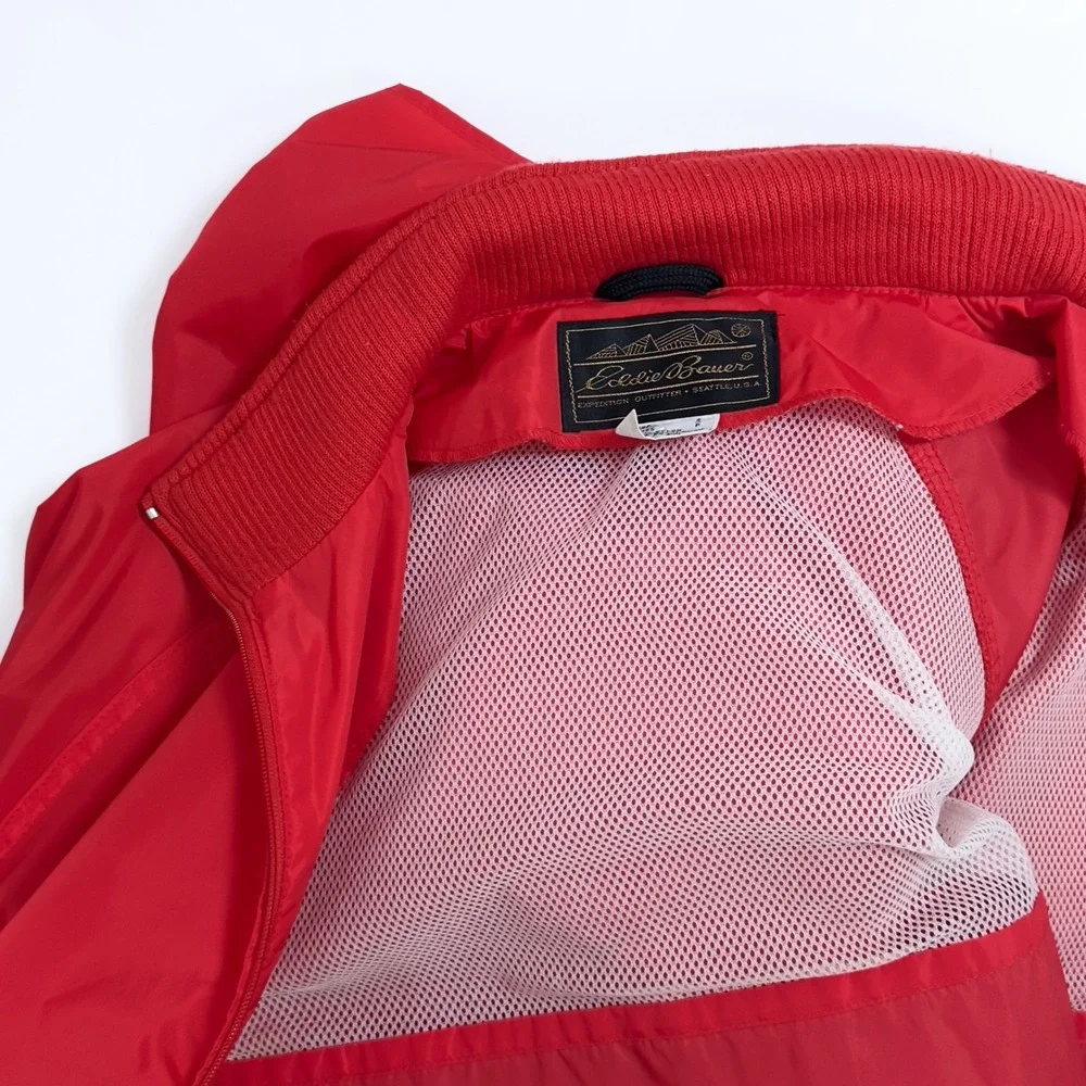 Vintage 80s/90s Eddie Bauer‎ Red Windbreaker Jacket Men's Small